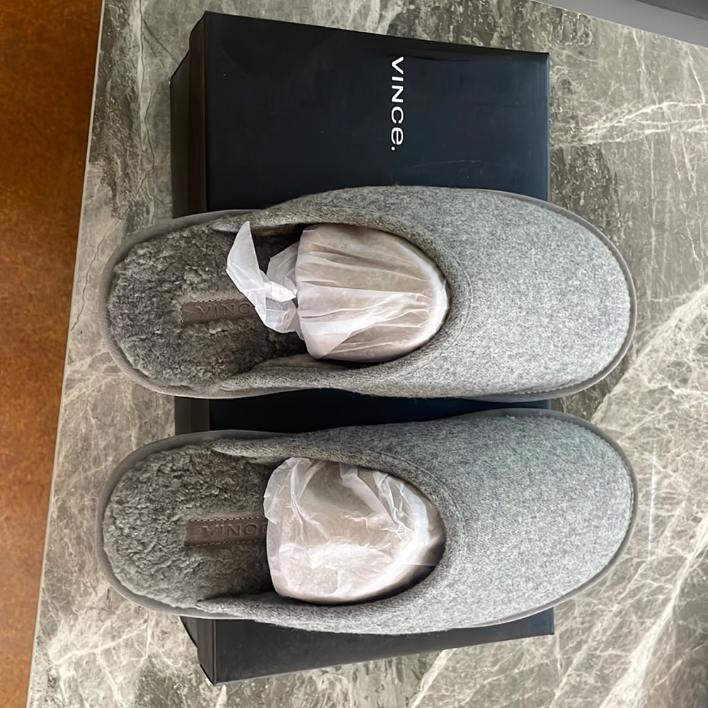 Vince Grey Slippers/House Shoes